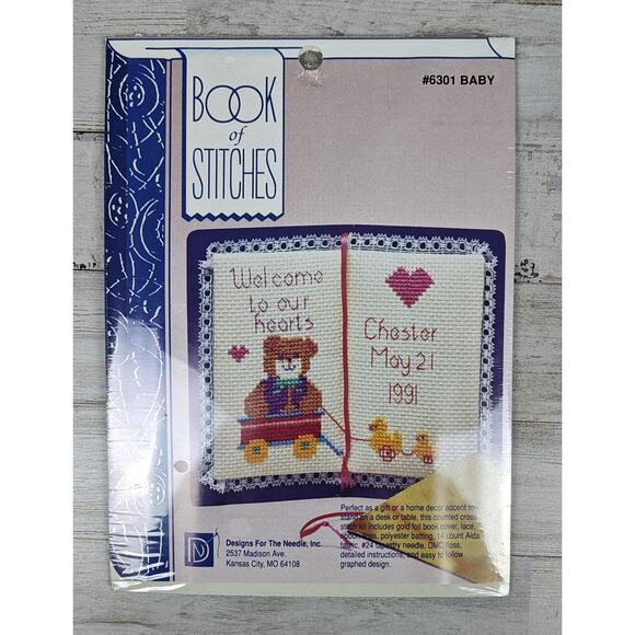 Designs For The Needle Book of Stitches Counted Cross Stitch Kit #6301 Baby - Picture 1 of 2